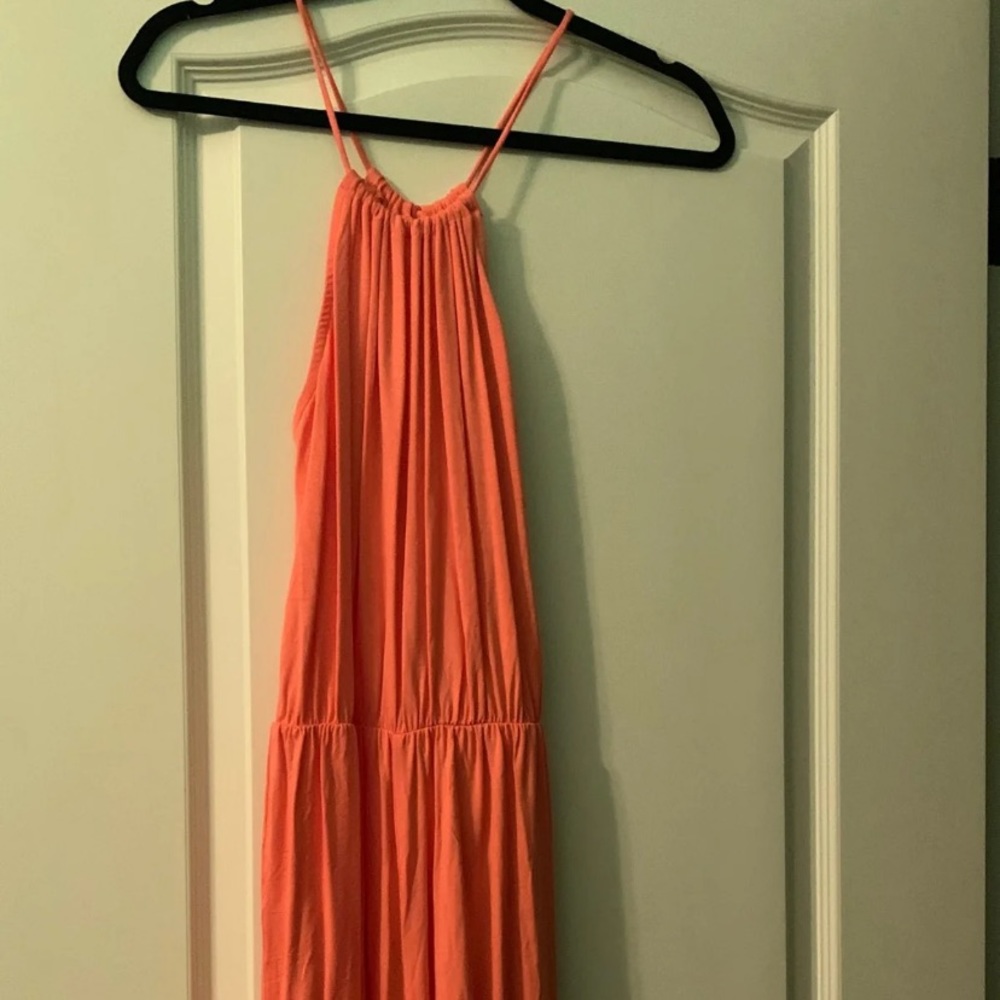 Pink lily coral romper